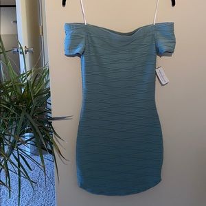 Off the shoulder mini dress